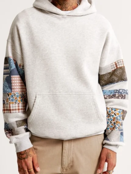 Abercrombie Patchwork Pullover Hoodie