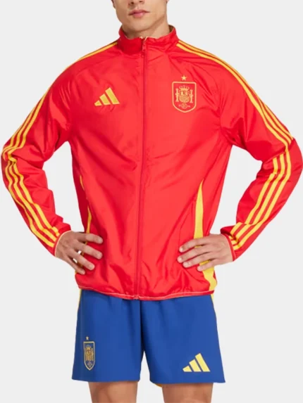 Adidas 2024 Spain Anthem Red Jacket
