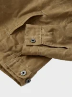 Flint And Tinder Waxed Trucker Jacket Sleeves CLose Up