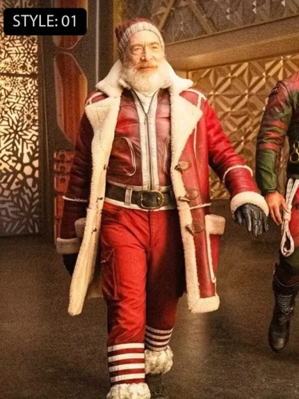 J.K. Simmons Red One Santa Claus Coat