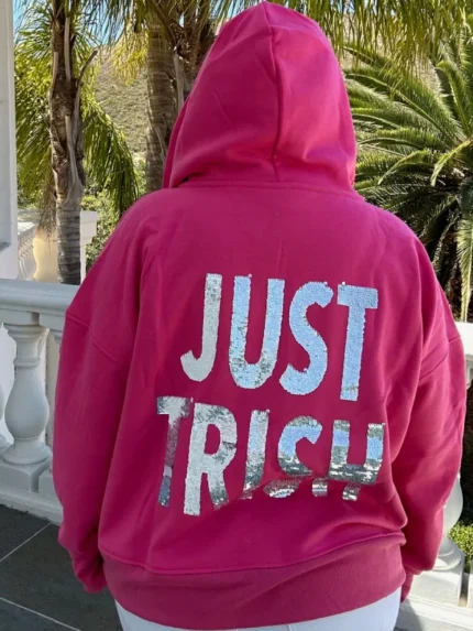 Just Trish Pink Zip-Up Hoodie