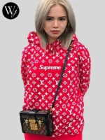 Louis Vuitton Supreme Hoodie Red