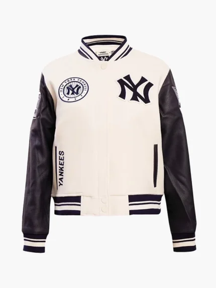 New York Yankees Cream Varsity Jacket