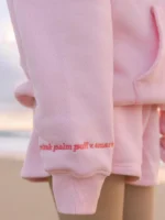 PINK PALM PUFF HOODIE CHASING SUNSET