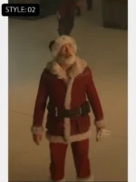 Red One Nick Red Leather Santa Claus Jacket Coat
