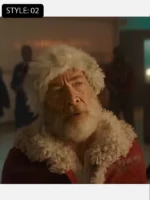 Red One Red Leather Santa Claus Nick Jacket Coat