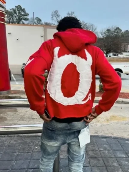 Rich Soon Zip Up Hoodie Red