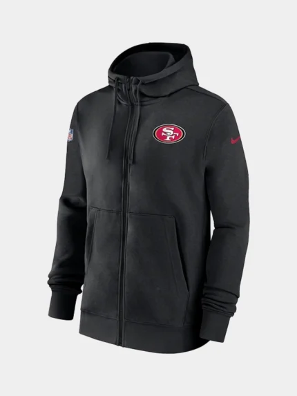 San Francisco 49ers Black Zip Up Hoodie
