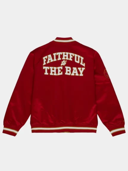 San Francisco 49ers Faithful to the Bay Satin Varsity Jacket