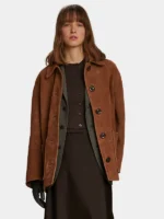 Soeur Brown Suede Jacket