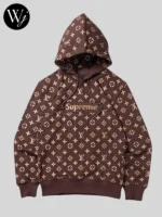 Supreme x LV Hoodie Brown