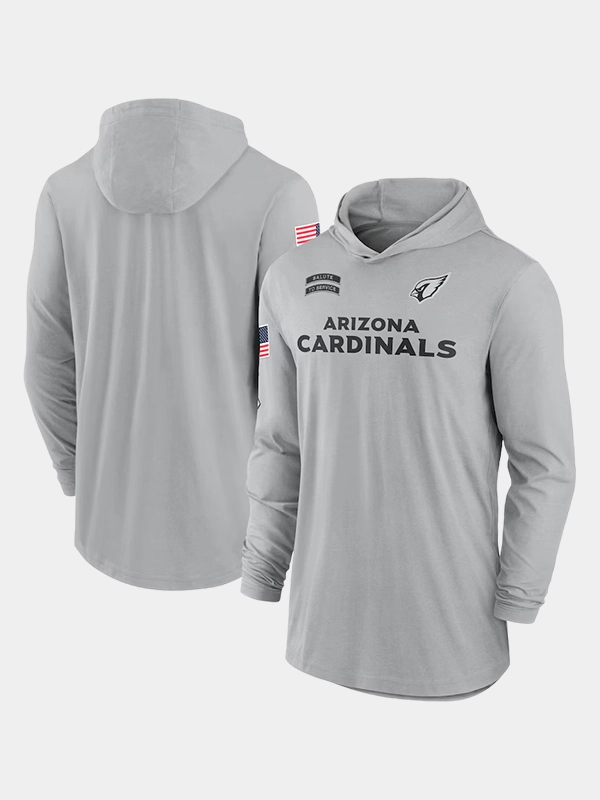 2024 Arizona Cardinals Salute to Service Long Sleeve Hooded T-Shirt 2024 Arizona Cardinals Salute to Service Long Sleeve Hooded T-Shirt