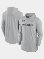 2024 Baltimore Ravens Salute to Service Long Sleeve Hooded T-Shirt