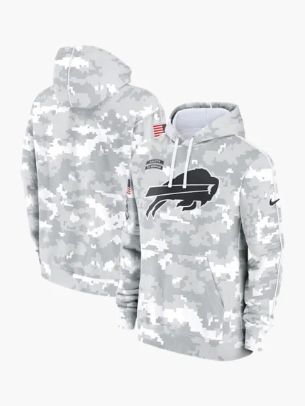 2024 Buffalo Bills Arctic Camo Salute to Service Hoodie