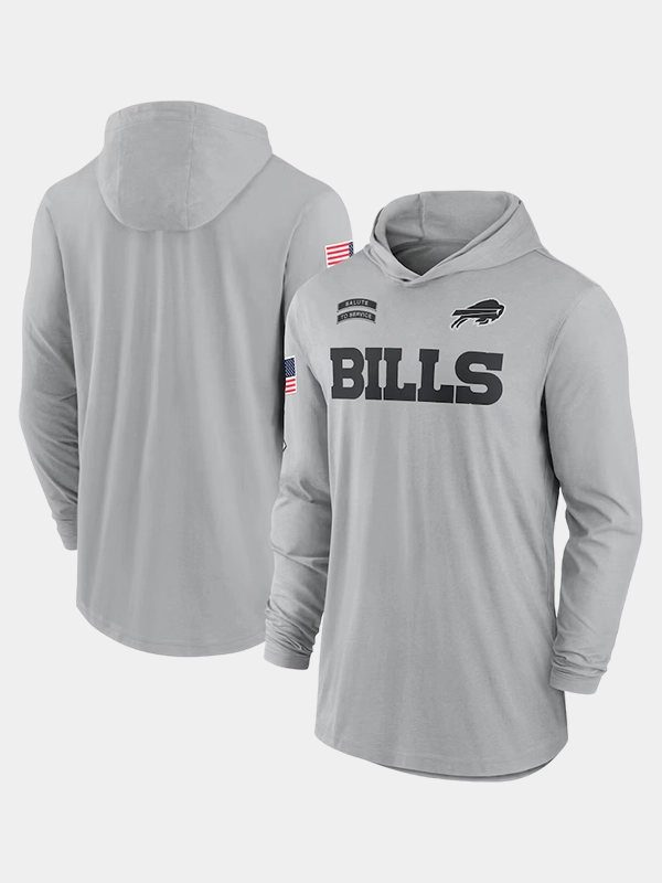 2024 Buffalo Bills Salute to Service Long Sleeve Hooded T-Shirt 2024 Buffalo Bills Salute to Service Long Sleeve Hooded T-Shirt