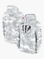 2024 Cincinnati Bengals Arctic Camo Salute to Service Hoodie