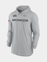 2024 Denver Broncos Salute to Service Long Sleeve Hooded T-Shirt Grey