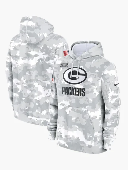 2024 Green Bay Packers Arctic Camo Salute to Service Hoodie