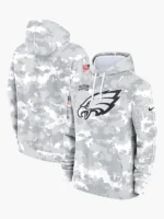 2024 Philadelphia Eagles Arctic Camo Salute to Service Hoodie