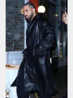 Black Leather Drake Vaffanculo Coat
