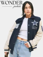 Blue Varsity Dallas Cowboys Bomber Jacket Abercrombie