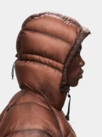 CP Company DD Shell Down Hooded Brown Jacket