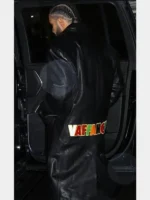 Drake Vaffanculo Leather Coat Black