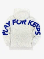 Geedup Play For Keeps Heather Grey And Blue Hoodie