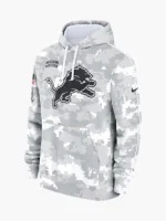 NFL 2024 Detroit Lions Arctic Camo Salute to Service Hoodie