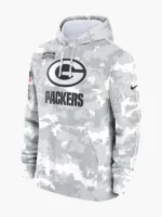 NFL 2024 Green Bay Packers Arctic Camo Salute to Service Hoodie