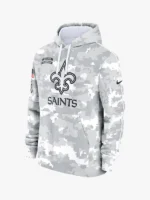NFL 2024 New Orleans Saints Arctic Camo Salute to Service Hoodie