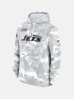 NFL 2024 New York Jets Arctic Camo Salute to Service Hoodie