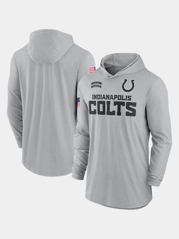 2024 Indianapolis Colts Salute to Service Long Sleeve Hooded T-Shirt 2024 Indianapolis Colts Salute to Service Long Sleeve Hooded T-Shirt