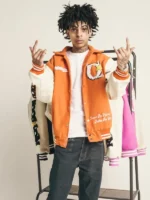 Rich Soon Varsity Jacket Orange