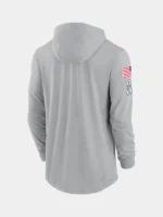 Salute to Service 2024 Philadelphia Eagles Long Sleeve Hooded T-Shirt
