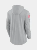 Salute to Service Cleveland Browns Long Sleeve Hooded Grey T-Shirt