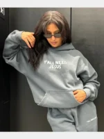 Smile You Made Gods Wake Up List Grey Oversized Hoodie