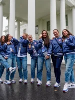 2024 Olympic Team USA Blue Bomber Jacket