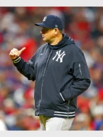 Aaron Boone Yankees Black Bomber Jacket