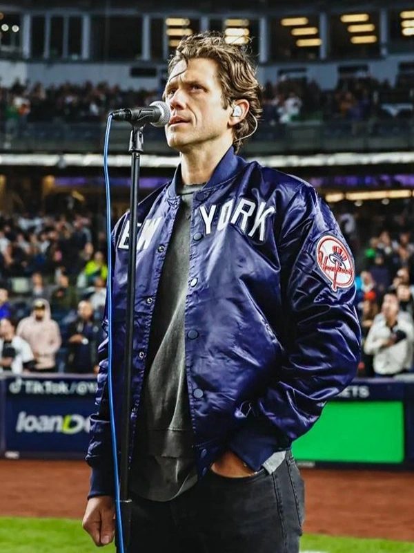 Aaron Tveit Yankees Jacket Aaron Tveit Yankees Jacket