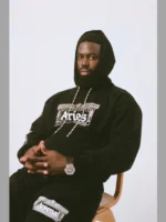 Arsenal X Aries Black Hoodie Column