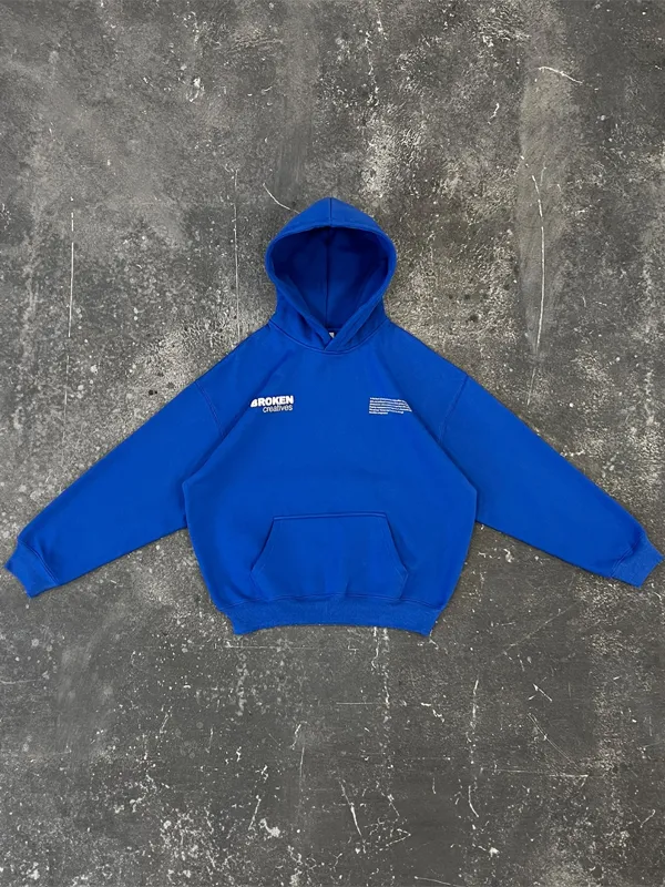 Broken Creatives Hoodie Blue Broken Creatives Hoodie Blue