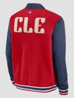 Cleveland Guardians Nike Red 2024 City Connect Authentic Collection Game Time Full-Zip Bomber Jacket