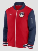 Cleveland Guardians Nike Red 2024 Game Time Full-Zip Bomber Jacket