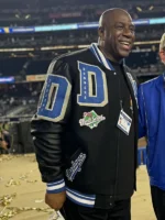 Earvin Magic Johnson LA Dodgers Varsity Jacket Black