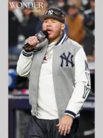 Fat Joe Yankees Script Tail Varity Jacket
