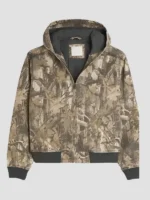 Hooded Camo Zip-Up Bomber Jacket