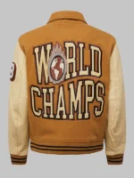 Homme Femme World Champs Brown Letterman Jacket
