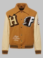 Homme Femme World Champs Letterman Jacket brown