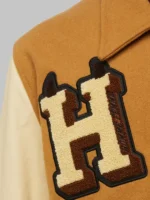Homme Femme World Champs Letterman Varsity Jacket Brown